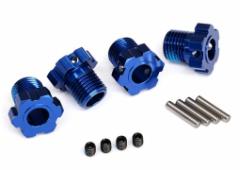 Traxxas TRX8654 Wielnaven, spievertanding, 17 mm (blauw geanodiseerd) (4) / 4x5 GS (4), 3x14 mm pen