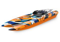 Traxxas DCB M41 Catamaran Raceboot TQi TSM, Oranje 2022