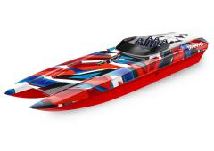 Traxxas DCB M41 Catamaran Raceboot TQi TSM, Rood/Blauw