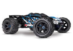 Traxxas E-Revo 2 VXL Brushless 1/8 Elektrische Monster Truck BLUE met 2.4GHz en TSM TRX86086-4BLU