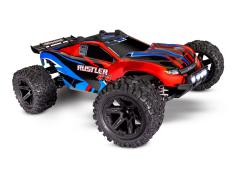 Traxxas Rustler 4X4 TQ 2.4GHz LED-lampjes (incl. batterij/oplader) - Rood
