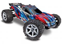 Traxxas Rustler 4X4 VXL Brushles Stadium Truck Blauw, met TSM TRX67076-4B Zonder Accu en Lader