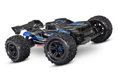 Traxxas Sledge: 1/8 4WD Blauw borstelloze elektrische monstertruck met TQi 2,4 GHz Traxxas Link-enab