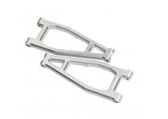 Traxxas TRX10929X-SLVR Suspension arms, upper (left & right, front) (6061-T6 aluminum, silver-anodiz