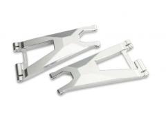 Traxxas TRX10930X-SLVR Suspension arm, lower (left and right, front) (6061-T6 aluminum, silver-anodi