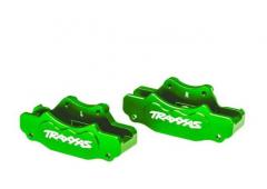 Traxxas TRX10951-GRN Remklauwen, voorzijde (links & rechts) groen geanodiseerd 6061 T6 aluminium