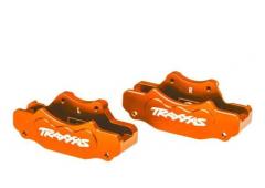 Traxxas TRX10951-ORNG Remklauwen, voorzijde (links & rechts)oranje geanodiseerd 6061 T6 aluminium