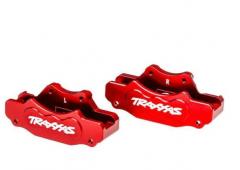 Traxxas TRX10951-RED Remklauwen, voorzijde (links & rechts  rood geanodiseerd 6061 T6 aluminium