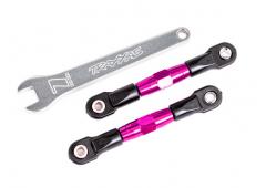 Traxxas TRX2443P Camberlinks, achter (TUBES roze geanodiseerd, 7075-T6 aluminium, sterker dan titani