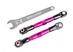 Traxxas TRX2444P Camber links, voorkant (BUIZEN roze geanodiseerd, 7075-T6 aluminium, sterker dan ti