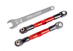 Traxxas TRX2444R Camber links, voorkant (BUIZEN rood geanodiseerd, 7075-T6 aluminium, sterker dan ti