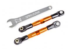 Traxxas TRX2444T Camber links, voorkant (BUIZEN oranje geanodiseerd, 7075-T6 aluminium, sterker dan 