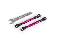 Traxxas TRX2445P Teenschakels, voor (TUBES roze geanodiseerd, 7075-T6 aluminium, sterker dan titaniu