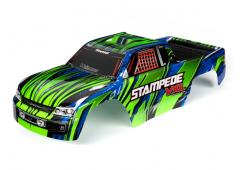 Traxxas TRX3620G Body, Stampede VXL, groen en blauw (geverfd, emblemen aangebracht)