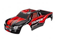 Traxxas TRX3651 Body, Stampede (past ook op Stampede VXL), rood (geverfd, emblemen aangebracht)