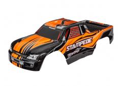 Traxxas TRX3651T Body, Stampede (past ook op Stampede VXL), oranje (geverfd, emblemen aangebracht)