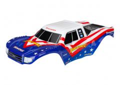 Traxxas TRX3676 Body, Bigfoot Rood, Wit en Blauw, Officieel gelicentieerde replica (geverfd, overdr