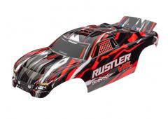 Traxxas TRX3726 Body, Rustler VXL, rood (geverfd, emblemen aangebracht)