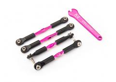 Traxxas TRX3741P Spanschroeven, aluminium (roze geanodiseerd), camber links, voor, 39 mm (2), achter