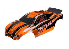 Traxxas TRX3750T Body, Rustler (past ook op Rustler VXL), oranje (geverfd, emblemen aangebracht, gem