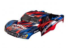 Traxxas TRX5851R Body, Slash 2WD (past ook op Slash VXL & Slash 4X4), rood en blauw (geverfd, emblem