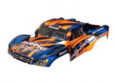 Traxxas TRX5851T Body, Slash 2WD (past ook op Slash VXL & Slash 4X4), oranje en blauw (geverfd, embl