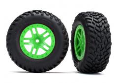 Traxxas TRX5892G Band op velg SCT Split-Spaak groen (2) 4WD v / a, 2WD a