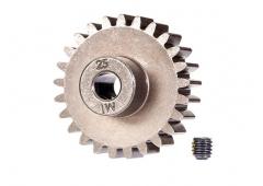 Traxxas TRX6492X Tandwiel, 25-T pinion (1,0 metrische spoed) (past op as van 5 mm)/stelschroef (alle