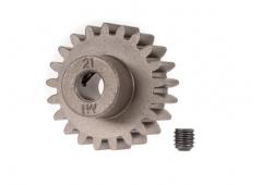 Traxxas TRX6493X Tandwiel, 21-T pinion (1,0 metrische spoed) (past op as van 5 mm)/stelschroef (alle