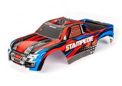 Traxxas TRX6729R Body, Stampede VXL, rood (geverfd, emblemen aangebracht)