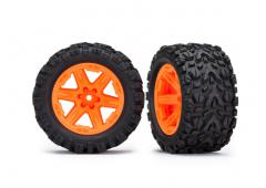 Traxxas TRX6773A Banden en wielen, geassembleerd, gelijmd (2,8 ") (Rustler 4X4 oranje wielen, Talon