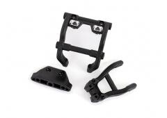 Traxxas TRX6777X Wheelie bar mounts / skidplate achter (past op 4WD Stampede) (voor installatie van 