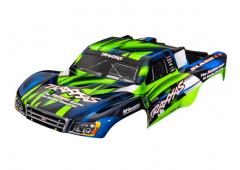 Traxxas TRX6928G Body, Slash 4X4 (past ook op Slash VXL & Slash 2WD), groen en blauw (geverfd, emble