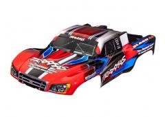 Traxxas TRX6928R Body, Slash 4X4 (past ook op Slash VXL & Slash 2WD), rood en blauw (geverfd, emblem