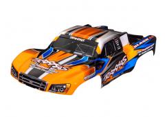 Traxxas TRX6928T Body, Slash 4X4 (past ook op Slash VXL & Slash 2WD), oranje en blauw (geverfd, embl