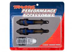 Traxxas TRX7461 Schokbrekers GTR lange blauwgeanodiseerde, PTFE-gecoate lichamen met TiN-assen (voll