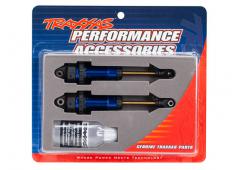 Traxxas TRX7462 Schokbrekers, GTR xx-lange blauw-geanodiseerde, PTFE-gecoate lichamen met TiN-assen