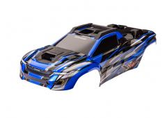 Traxxas TRX7812A Body, XRT, blauw (gelakt, stickers aangebracht) (gemonteerd met carrosseriesteunen 