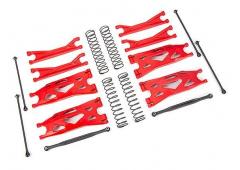 Traxxas TRX7895R Ophangingsset, X-Maxx WideMaxx, ROOD (inclusief draagarmen voor en achter, teenverb