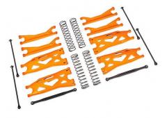 Traxxas TRX7895T Ophangingsset, X-Maxx WideMaxx, ORANJE (inclusief draagarmen voor en achter, teenve