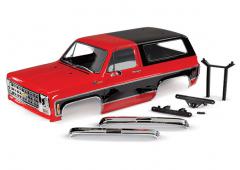 Traxxas TRX8130R Body, Chevrolet Blazer (1979), compleet (rood) (inclusief grille, zijspiegels, deur