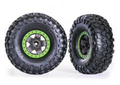 Traxxas TRX8181-GRN BANDEN & WIELEN, GEMONTEERD, GELIJMD (TRX-4 SPORT 2.2' GRIJS, GROEN BEADLOCK Traxxas TRX8181-GRN BANDEN & WIELEN, GEMONTEERD, GELIJMD (TRX-4 SPORT 2.2' GRIJS, GROEN BEADLOCK