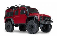 Traxxas TRX82256-4-RED TRX-4 Traxxas Land Rover Defender Clipless Body Crawler Rood RTR