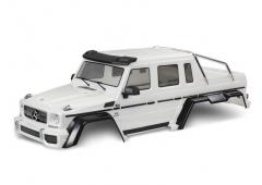 Traxxas TRX8825A Body, Mercedes-Benz G 63, compleet (parelwit metaal) (inclusief rooster, zijspiege