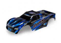 Traxxas TRX8918A Body, Maxx, blauw (gelakt, stickers aangebracht) (past op Maxx met verlengd chassis