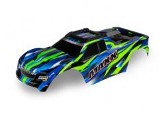 Traxxas TRX8918G Body, Maxx, groen (gelakt, stickers aangebracht) (past op Maxx met verlengd chassis