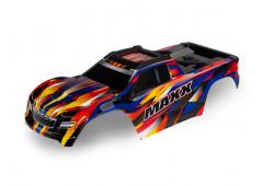 Traxxas TRX8918P Body, Maxx, geel (gelakt, stickers aangebracht) (past op Maxx met verlengd chassis