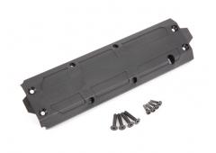 Traxxas TRX8945R Skidplate, midden / 4x20 CCS (4) / 3x10 CS (4) (past op Maxx met verlengd chassis (