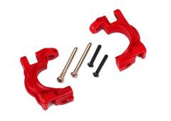 Traxxas TRX9032R Caster blokken (c-hubs), extreem zwaar, rood (links & rechts)/ 3x32mm scharnierpenn