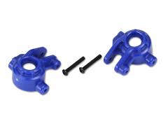 Traxxas TRX9037X Stuurblokken, extreem zwaar, blauw (links & rechts)/3x20mm BCS (2) (voor gebruik me